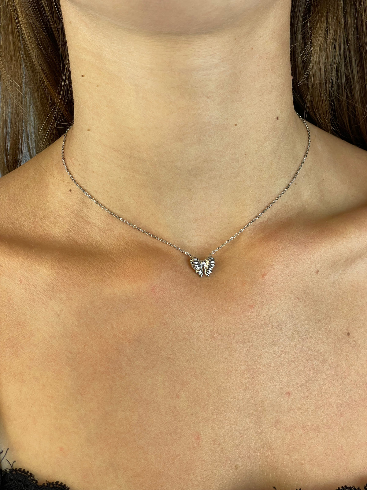 Bow Silver Chain