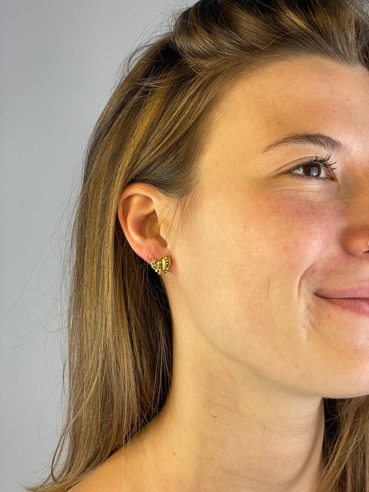 Bow Gold Earring