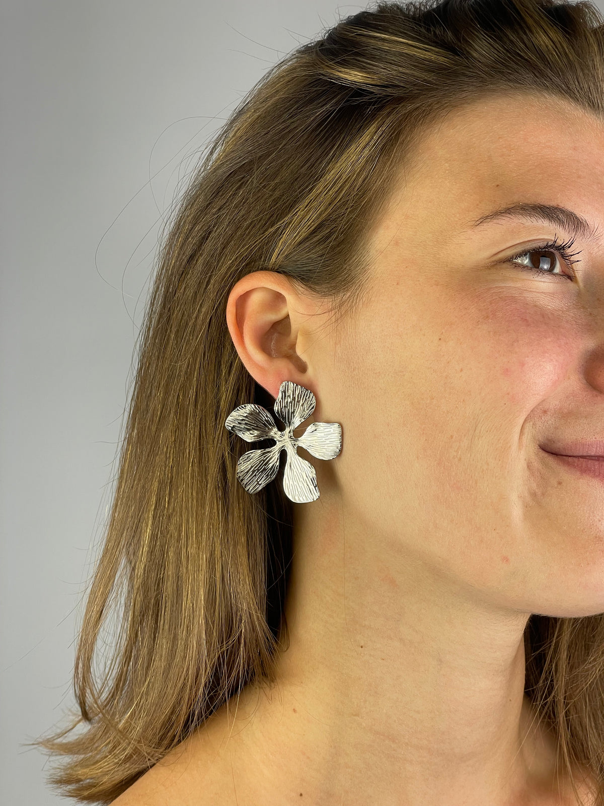 Silver Flower Earring