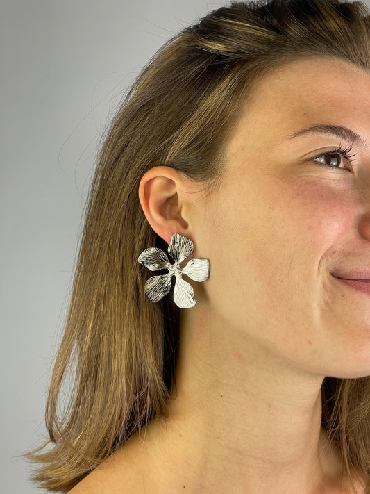 Silver Flower Earring