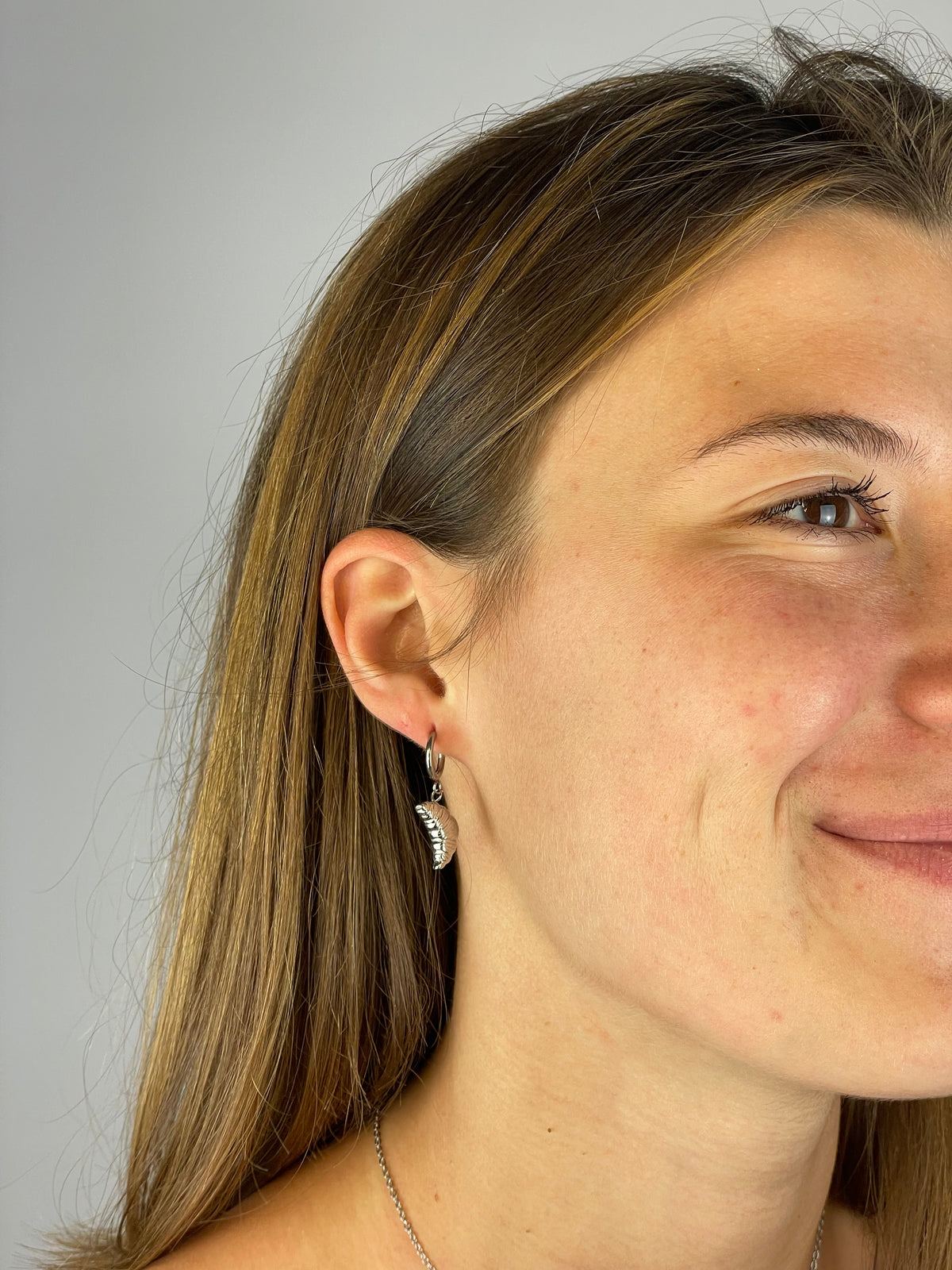 Earring Croissant Silver